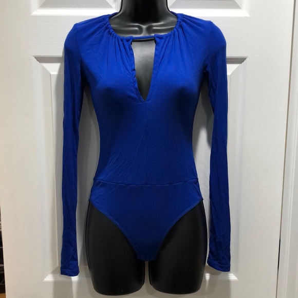 Blue long sleeve bodysuit. - Picture 1 of 5